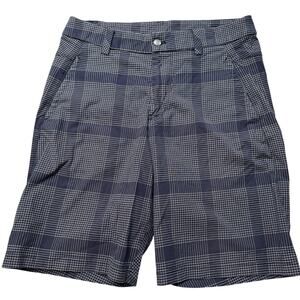 Lululemon Men’s Plaid Golf Shorts Blue Check 10” Inseam – Size ~33 Waist